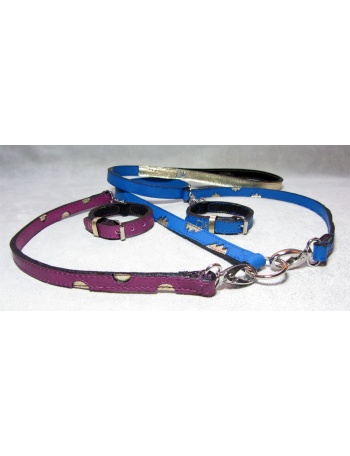"Twin Peaks Coupler" Dog Lead Coupler & Dog Collars Package