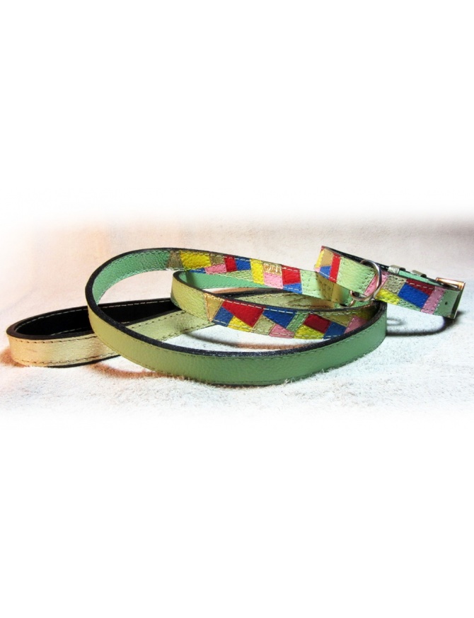"Spring Fashion Mosaic" - Hand Made Dog lead and collar Set