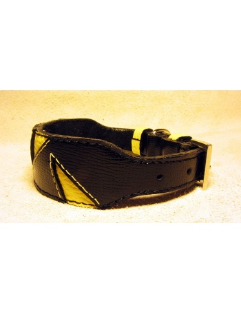 "Yellow Jaw" Unique dog leather collar